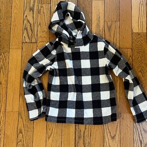 The Children's Place Plaid Black and White Hoodie